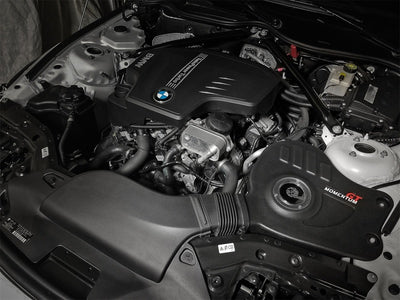 aFe Momentum GT Pro 5R Cold Air Intake System 12-16 BMW Z4 28i/xi (E89) I4 2.0L (t) (N20) installed in engine bay