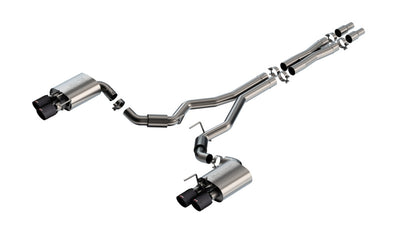 Borla 2024 Ford Mustang GT 5.0L V8 w/ Active Exhaust S-Type Cat-Back Exhaust System - Carbon Fiber, performance car parts