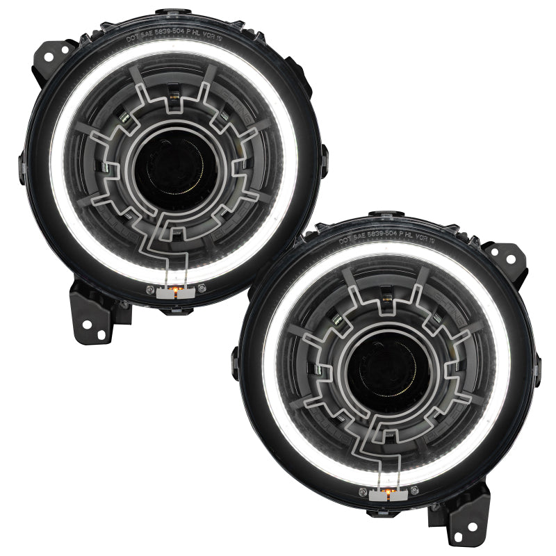Oracle Lighting 18-22 Jeep Wrangler JL Oculus Bi-LED Projector Headlights, performance car parts by DTX Performance.