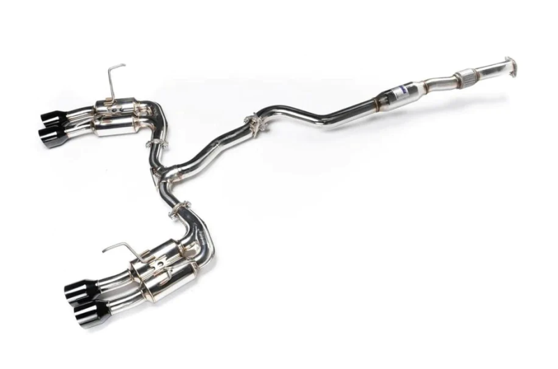 Invidia 2022+ Subaru WRX Gemini Single Layer Quad Black Tip Cat-Back Exhaust for performance upgrades at DTX Performance store.