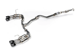 Invidia 2022+ Subaru WRX Gemini Single Layer Quad Black Tip Cat-Back Exhaust for performance upgrades at DTX Performance store.