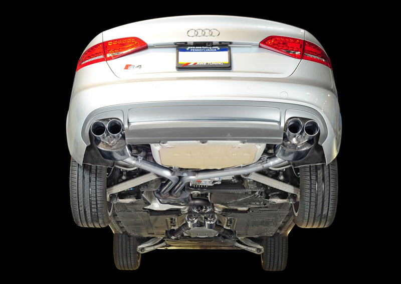 AWE Tuning Audi B8.5 S4 3.0T Touring Edition Exhaust System - Diamond Black Tips (102mm) - DTX Performance