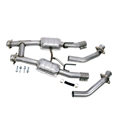 BBK 86-93 Mustang 5.0 High Flow H Pipe With Catalytic Converters - 2-1/2 performance exhaust system