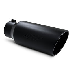 MBRP Universal Tip 7in O.D. Rolled End 5in inlet 18in length Black - performance car parts at DTX Performance