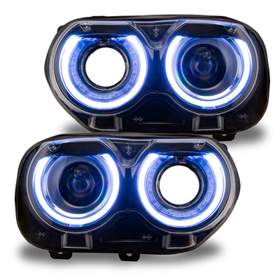 Oracle 15-21 Dodge Challenger RGB+W Headlight DRL Upgrade Kit - ColorSHIFT+W for performance car tuning.
