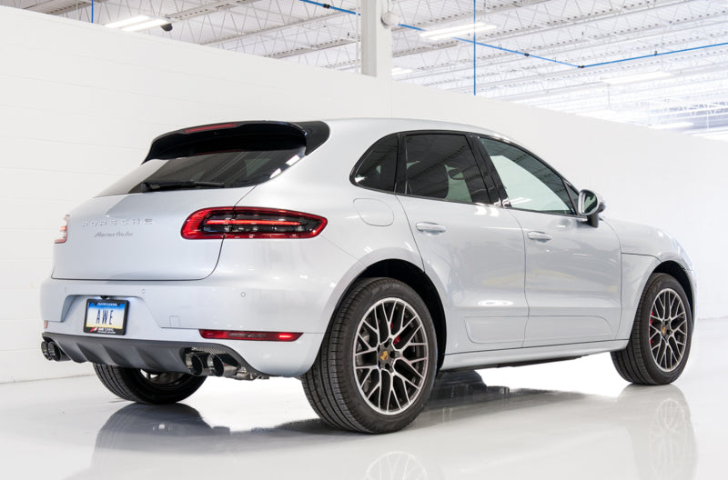 AWE Tuning Porsche Macan Track Edition Exhaust System - Diamond Black 102mm Tips - DTX Performance