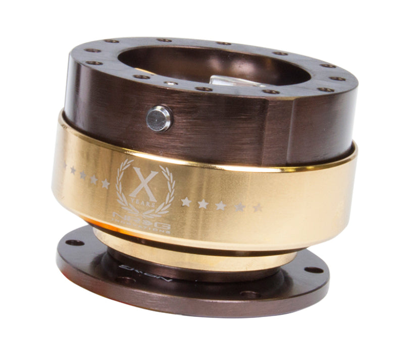 NRG Quick Release Gen 2.0 - Bronze Body / Chrome Gold Ring performance car parts at DTX Performance for engine upgrades and racing tuning