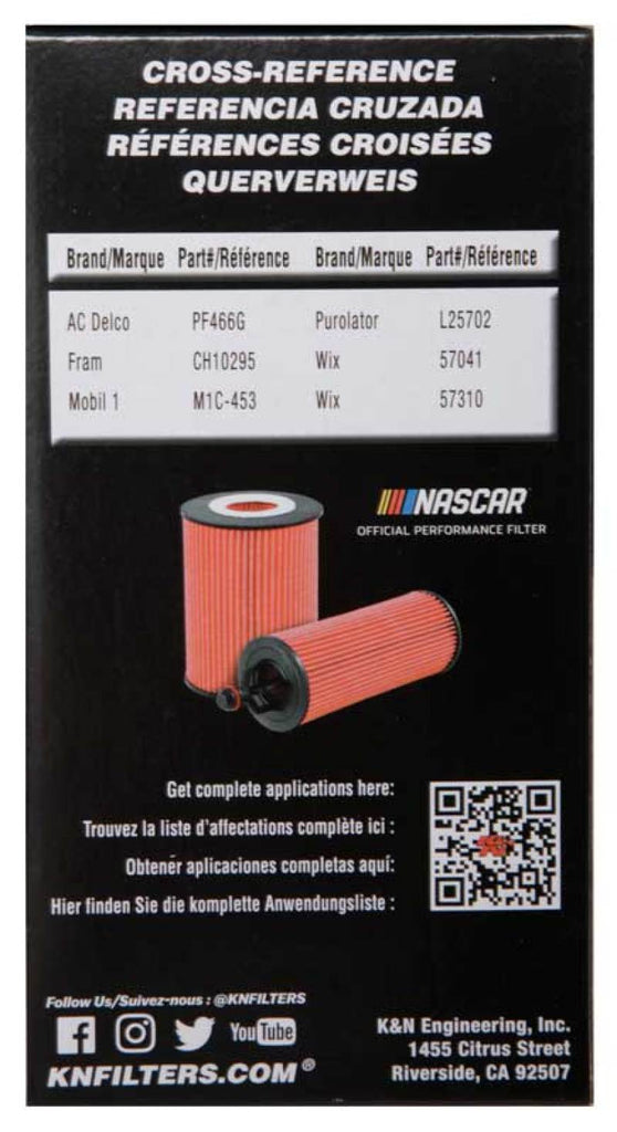 K&N Oil Filter OIL FILTER AUTOMOTIVE box