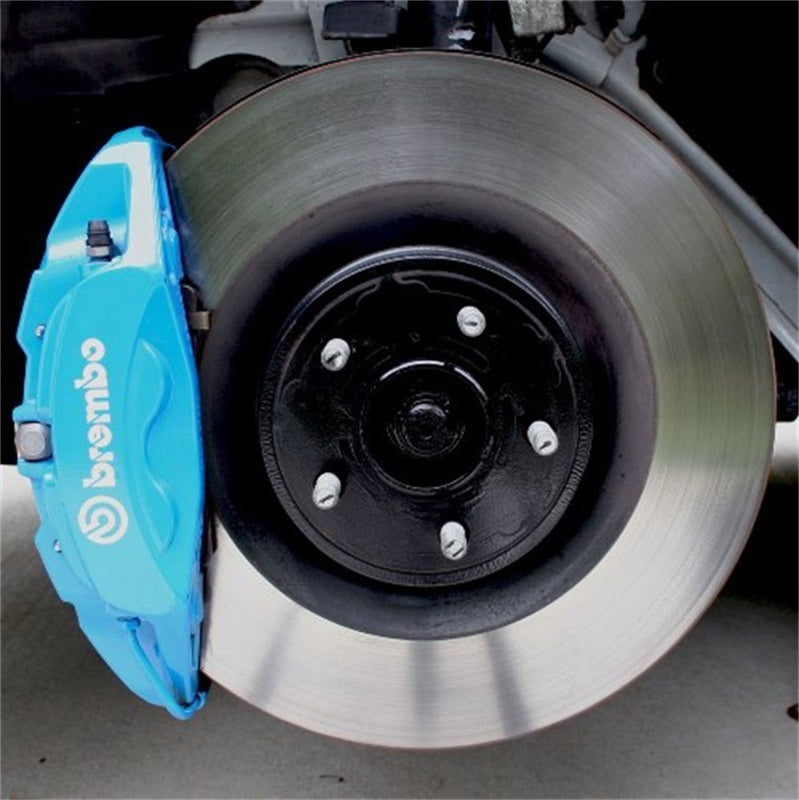 Ford Racing 13-16 Focus ST Performance Front RS Brake Upgrade Kit, featuring Brembo calipers and high performance brake rotors.