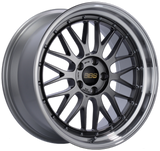 BBS LM 18x10 - 5x114.3 ET20 - PFS - Diamond Black w/Diamond Cut Machined Lip