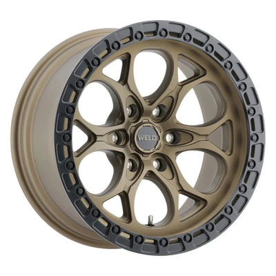 Weld Ledge 6 18x9 / 6x135 / ET 00 / BS 5.00 - Satin Bronze w/ Satin Black Ring