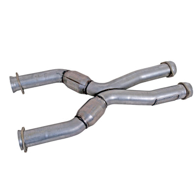 BBK 79-04 Mustang Coyote Swap Short Mid X Pipe w Catalytic Converters 3.0 For BBK Long Tube Headers, performance car parts
