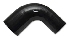 Load image into Gallery viewer, Vibrant 3in ID x 3.5in ID x 4in Long Gloss Black Silicone 90 Degree Transition Elbow for performance car parts