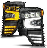ANZO 22-26 Chevy Silverado 1500 Z-Series LED Projector Headlight - Black Full- Passenger Side