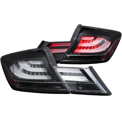 ANZO 2013-2015 Honda Civic LED Taillights Black, performance car parts by DTX Performance