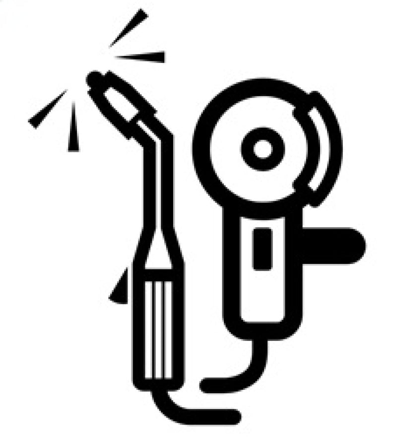 Icon of welding tools and a grinder