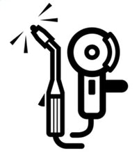 Load image into Gallery viewer, Icon of welding tools and a grinder