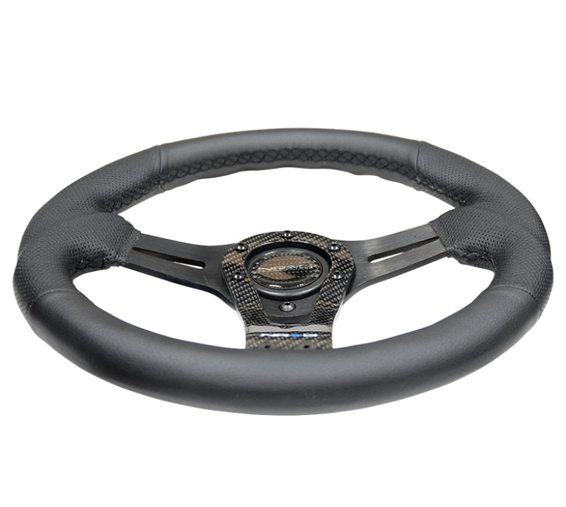 NRG Reinforced Steering Wheel (320mm) w/Carbon Center Spoke, high performance car parts, DTX Performance upgrades