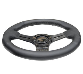 NRG Reinforced Steering Wheel (320mm) w/Carbon Center Spoke, high performance car parts, DTX Performance upgrades