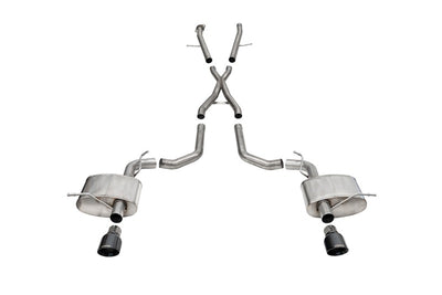 Corsa 2021-2025 Dodge Durango SRT Hellcat Cat-Back exhaust, 2.75in Dual Rear Exit, Xtreme 4.5in Black PVDTips, performance parts