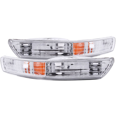 ANZO 1998-2001 Acura Integra Euro Parking Lights Chrome w/ Amber Reflector for performance upgrades at DTX Performance
