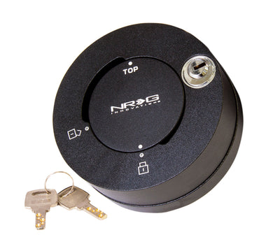 NRG Quick Lock - Matte Black with keys for performance car tuning, available at DTX Performance, veteran-owned performance shop.
