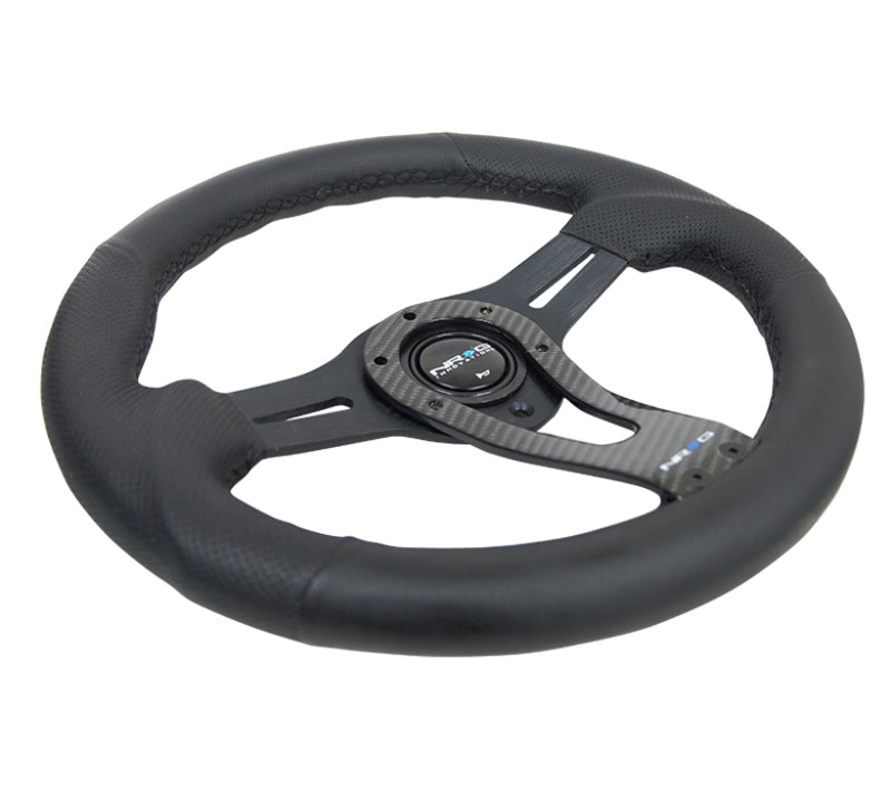 NRG Reinforced Steering Wheel (320mm) w/Carbon Center Spoke for performance car parts, racing suspension, tuning upgrades