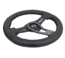 Load image into Gallery viewer, NRG Reinforced Steering Wheel (320mm) w/Carbon Center Spoke for performance car parts, racing suspension, tuning upgrades