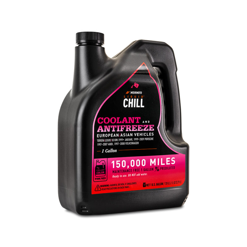 Mishimoto Liquid Chill EG Coolant, European/Asian Vehicles, Pink/Red - DTX Performance