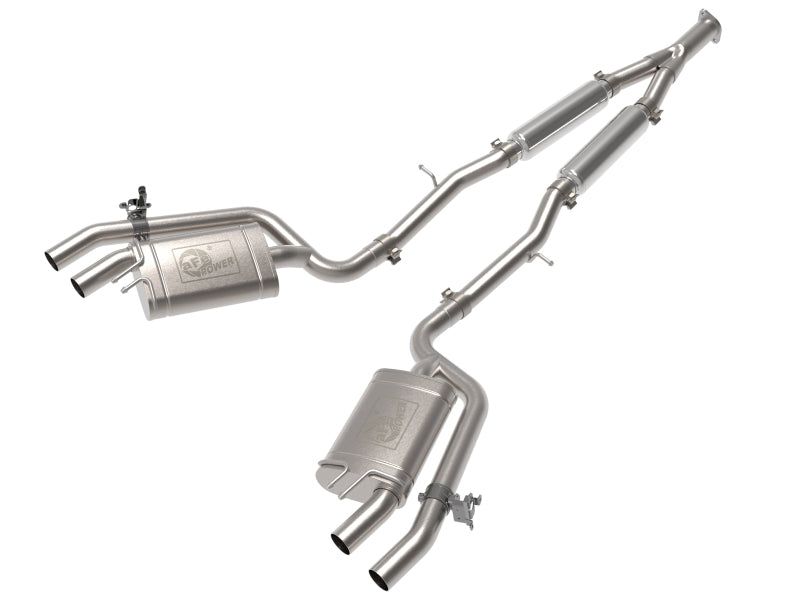 aFe 22-23 Kia Stinger L4-2.5L Turbo Gemini XV 3in to Dual 2-1/2in Cat-Back Exhaust System w/ Cut-Out - DTX Performance