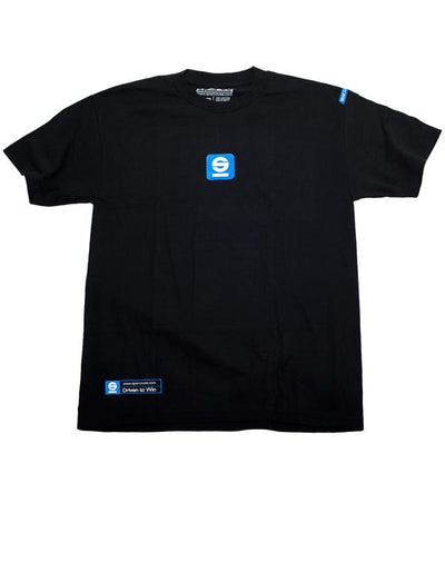 Sparco T-Shirt Tach Blk Med for performance car parts, DTX Performance, engine performance parts at veteran owned performance shop