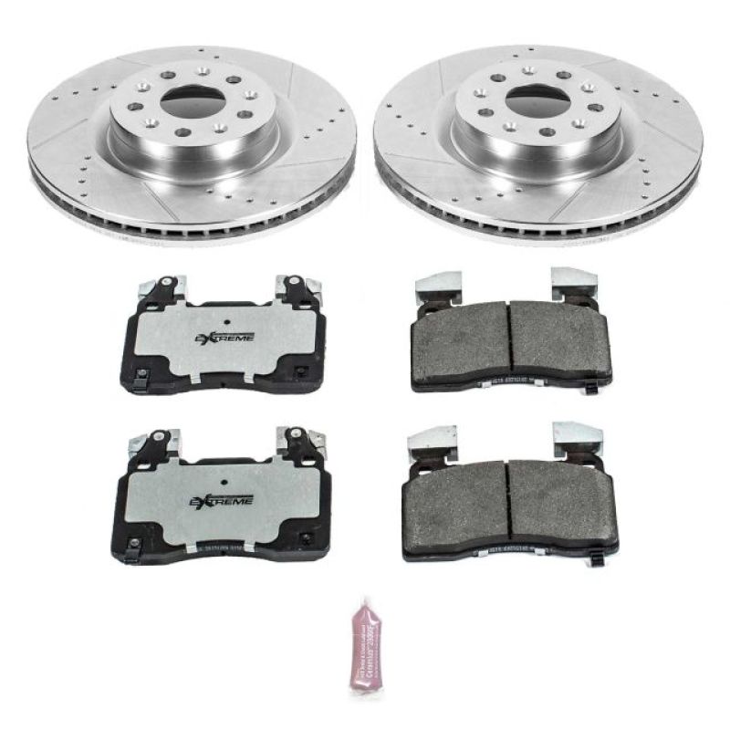 Power Stop 16-18 Cadillac CT6 Front Z26 Street Warrior Brake Kit high performance brakes DTX Performance parts for tuning upgrades