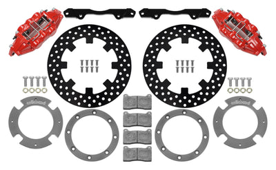 Wilwood 17-21 Can-Am X3RS Red 6-Piston Rear Kit 11.25in - Drilled Rotors high performance brakes