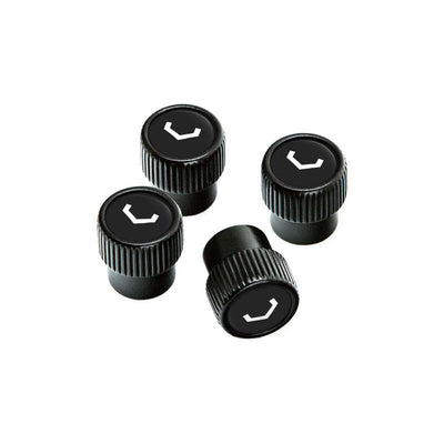 Vossen Classic V Valve Stem Cap Set - Black/Black