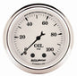 AutoMeter Gauge Oil Press 2-1/16in. 100PSI Mech Old Tyme White, performance car parts, veteran owned performance shop, engine performance parts