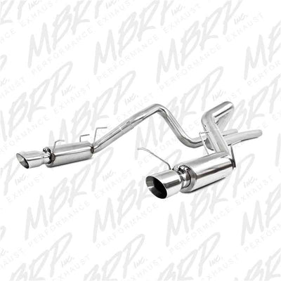 MBRP 11-12 Ford Shelby GT 500 T304 3in Cat Back Dual Split Rear Race Version 4.5in Tips exhaust system by DTX Performance