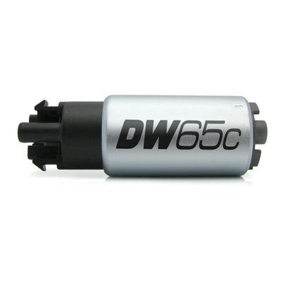 DeatschWerks 265 LPH DW65C Series Compact Fuel Pump w/ Mounting Clips for high performance car tuning