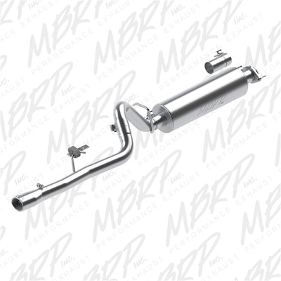 MBRP 86-00 Jeep 2.5L Cherokee 2.5in Cat Back Single AL, high performance exhaust system with aluminized steel from DTX Performance