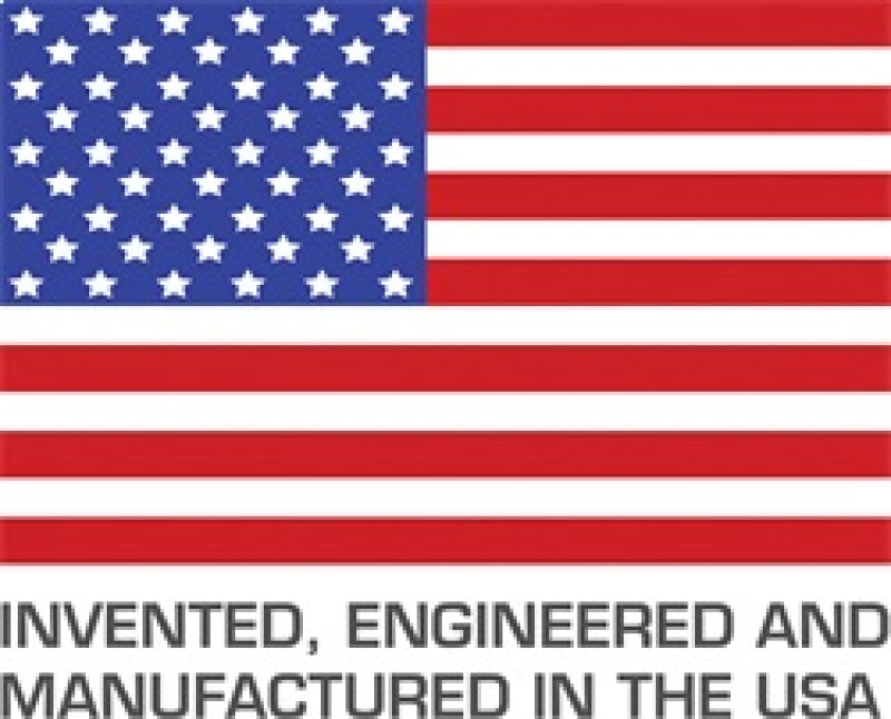 USA flag with text stating "Invented, Engineered and Manufactured in the USA."