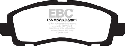 EBC Greenstuff Front Brake Pads – 05–14 Honda Ridgeline 3.5L for high performance and brake upgrades.