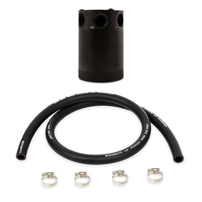 Mishimoto Compact Baffled Oil Catch Can - 3-Port with hoses and clamps, performance upgrades by DTX Performance, veteran owned shop