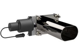 QTP Bolt-On QTEC Low Profile Oval Electric Cutout Valve for performance car parts, DTX Performance, engine upgrades, tuning upgrades