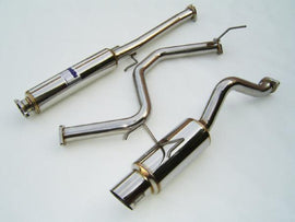Invidia 96-00 Honda Civic EK4 J-Spec 3DR 60mm (101mm tip) Cat-back Exhaust for performance car tuning and upgrades.