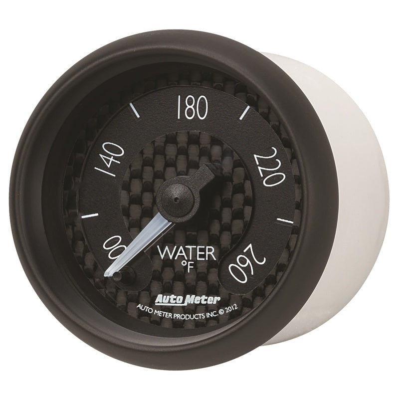 Autometer GT Series 52mm Full Sweep Electronic 100-260 Deg F Water Temperature Gauge for high performance car tuning.