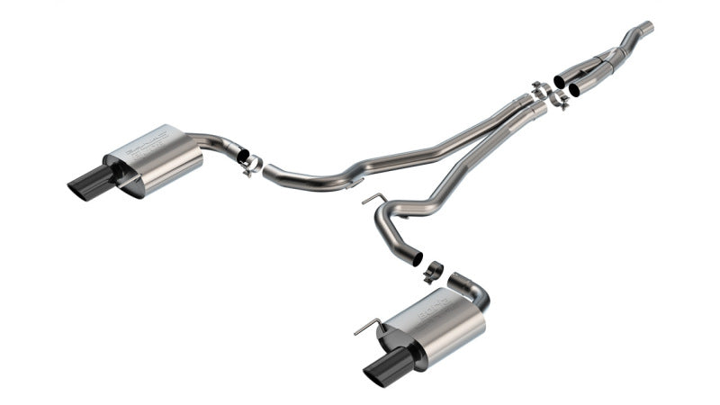 MUSTANG ECOBOOST 2024 2.3L 4 CYL AT RWD 2DR 2.50 S-TYPE S Black Chrome Catback Exhaust - DTX Performance