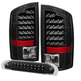 Xtune Dodge Ram 02-06 1500 LED Tail Light w/ LED 3rd Brake Lamps- Black ALT-JH-DR02-LED-SET-BK for performance upgrades