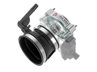 aFe 2020 Vette C8 Silver Bullet Aluminum Throttle Body Spacer Works w/ Factory Intake Only - Silver, performance car parts