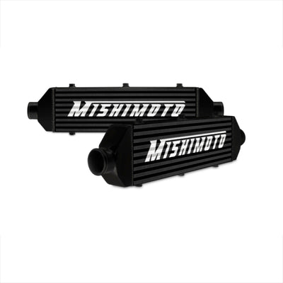 Mishimoto Universal Black Z Line Bar & Plate Intercooler, sleek performance car part from veteran-owned DTX Performance shop.