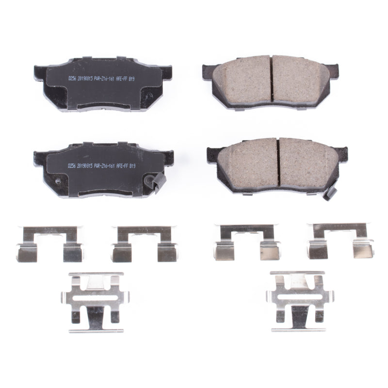 Power Stop 88-91 Honda CRX Front Z17 Evolution Ceramic Brake Pads w/Hardware - DTX Performance