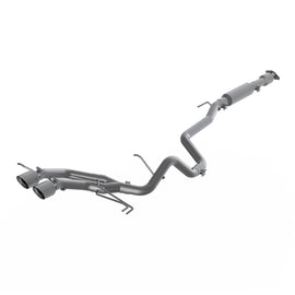 MBRP 13-18 Hyundai Veloster Turbo 4.0in OD Tips Dual Outlet 2-1/2in AL Cat Back exhaust system
